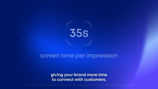 AppLovin 官方视频以 35 秒展示一次广告可能获得的屏幕时间