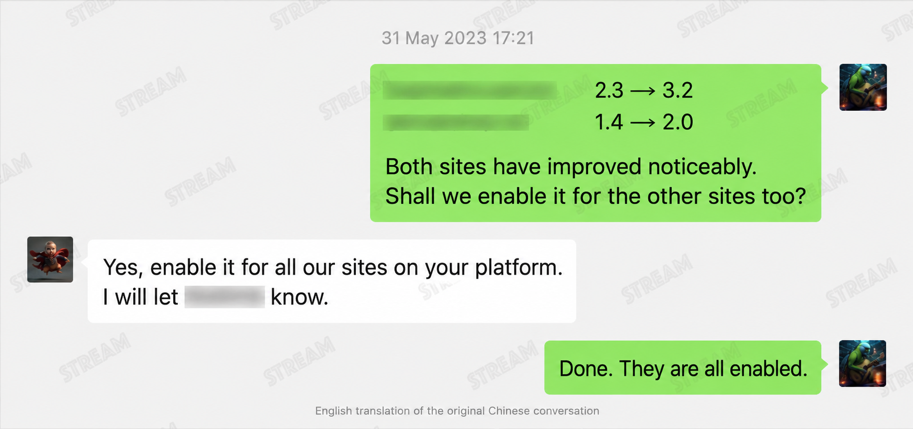 Brand feedback 4 · English translation